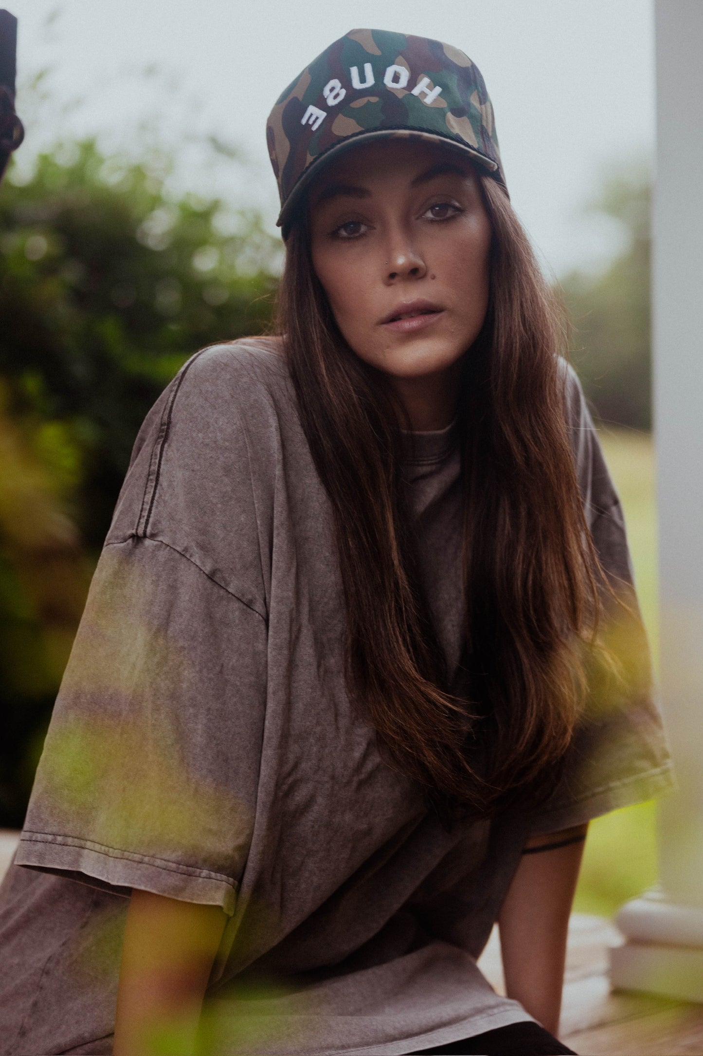 White HOUSE Classic Camo Hat